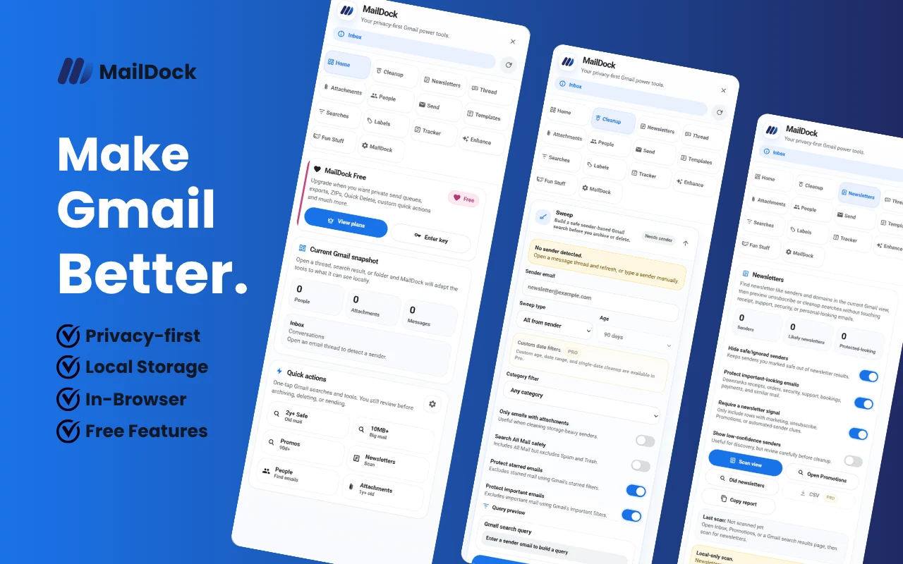 MailDock PreSend screenshot