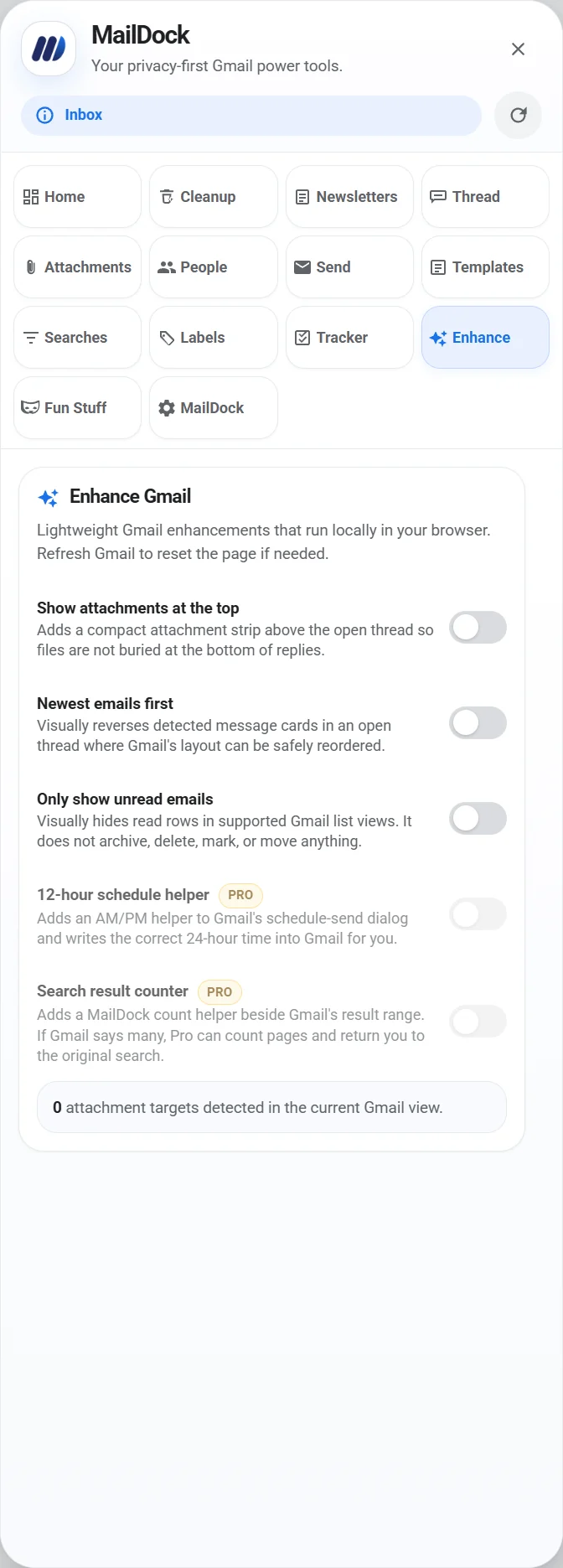 MailDock Enhance Gmail screenshot